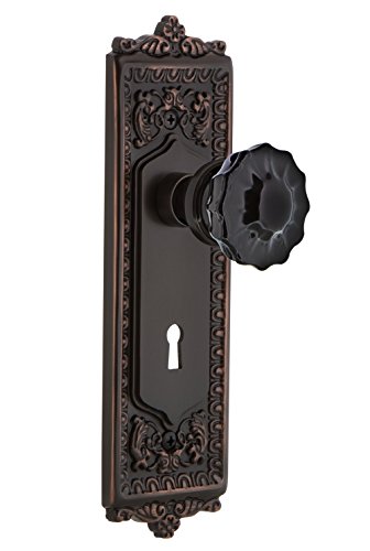 【中古】【未使用・未開封品】Nostalgic Warehouse 726815?Egg & Dartプレートwith Keyhole Passageクリスタルブラックガラスドアノブ、Timelessブロンズ、Passage???2.75 64,679円