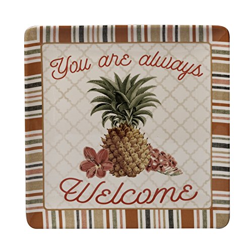 【中古】【未使用・未開封品】Certified International Floridian Square Platter、12.5インチ、マルチカラー｜AJIMURA-SHOP