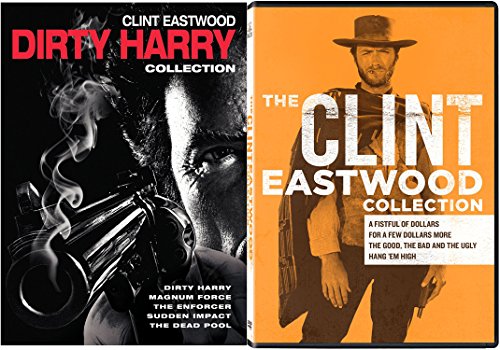 【中古】【未使用・未開封品】Clint Eastwood Collection Western The Man with no Name + The Dirty Harry Complete Series 9 Movie DVD Set