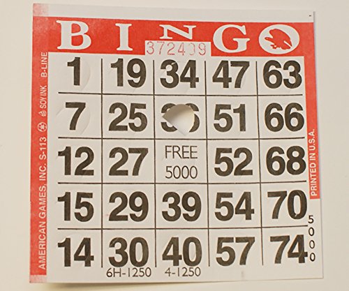 【中古】【未使用・未開封品】American Games プッシュアウトビンゴカード (500枚) 下から色を選択 (赤)