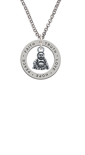 【中古】【未使用・未開封品】Mini Buddha???Love Hope Faith Affirmationリングネックレス シルバー｜AJIMURA-SHOP