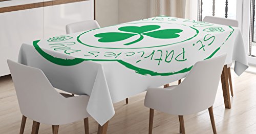 【中古】【未使用・未開封品】Ambesonne テーブルクロス装飾 アメリカの風景 湖と丘を照らす月 暗雲 夜明けの薄明かり ダイニング キッチン 角型 テーブルカバー グレー 52" W｜AJIMURA-SHOP