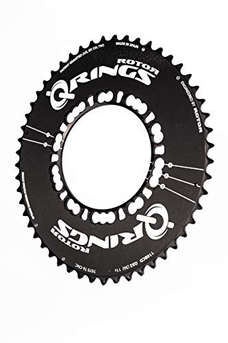 【中古】【未当て嵌める・未開封品】回転子 Qring 53t Aero 130 BCD 黒いこと アウター