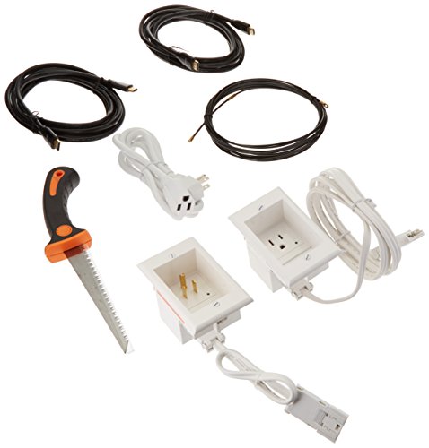 【中古】【未使用・未開封品】PowerBridge ONE-CK-IKH2 シングルコンセント 埋め込み型壁ケーブル管理システム 10フィート高速HDMIケーブル2本(最新標準) ドライウォールソー|AJIMURA-SHOP