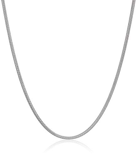 【中古】【未使用・未開封品】スターリングシルバーロジウム1.20?MM Round Snake 030チェーン