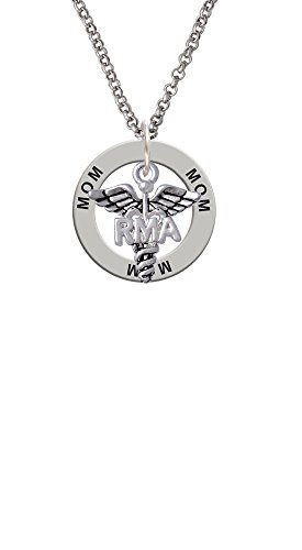 【中古】【未当て嵌める・未開封品】Medical Assistant Caduceus???Mom Affirmation輪っか首飾り しろがね色