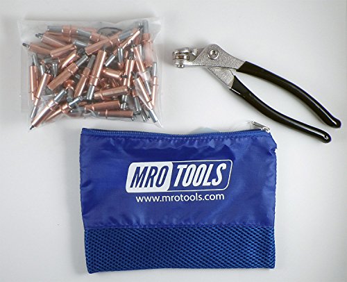 【中古】【未使用・未開封品】50 1/8 Cleco Sheet Metal Fasteners + Cleco Pliers w/Carry Bag (K1S50-1/8)