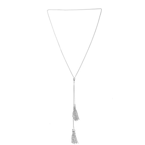 【中古】【未使用・未開封品】Spinningdaisy Double Tassel Skinnyチェーンストランドネックレス
