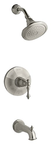 【中古】【未使用・未開封品】Kohler TS13492-4-BN K-TS13492-4-BN KELSTON Rite-Temp浴槽とシャワーバルブトリム レバーハンドル、注ぎ口、2.5gpmシャワーヘッド 鮮やかなつ