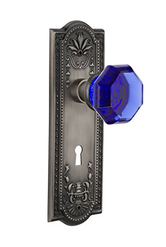 【中古】【未使用・未開封品】Nostalgic Warehouse 721670 Meadows プレート キーホールパッセージ Waldorf Cobalt ドアノブ アンティークピューター パッセージ 2.375|AJIMURA-SHOP