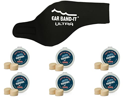 【中古】【未当て嵌める・未開封品】(イヤーバンドイット) EAR BAND-IT ウルトラ続きもの 水浴び用上端ダンス楽隊 PUTTY BUDDIESケイ素樹脂製耳栓6組付き添い人 お医者さんによるとき勧める商いもの Large (ages