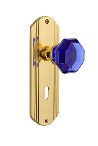 【中古】【未使用・未開封品】Nostalgic Warehouse 722768?Decoプレートwith Keyhole SingleダミーWaldorfコバルトドアノブでアンティーク真鍮 PASSAGE 2.375 With Keyhole 7