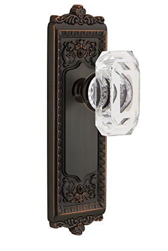 【中古】【未使用・未開封品】Grandeur 828574 ウィンザープレート プライバシー バゲットクリスタルノブ 流行に左右されないブロンズ製 2.75｜AJIMURA-SHOP