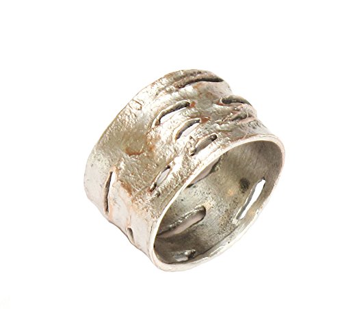 【中古】【未使用・未開封品】" Wide Birch Bark" (サイズ10?)リングby Michael Michaudシルバーの季節に。。。｜AJIMURA-SHOP