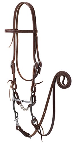 【中古】【未使用・未開封品】Weaverレザー20???0367?Working Tack Bridle with Snaffle口ビット、Golden Chestnut画像