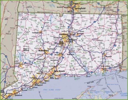 【中古】【未当て嵌める・未開封品】ConversationPrints コネチカット通い路軍用地図 光輝貼り出し 第八芸術 都市 郡 州 コンピュータ断層撮影法 USA