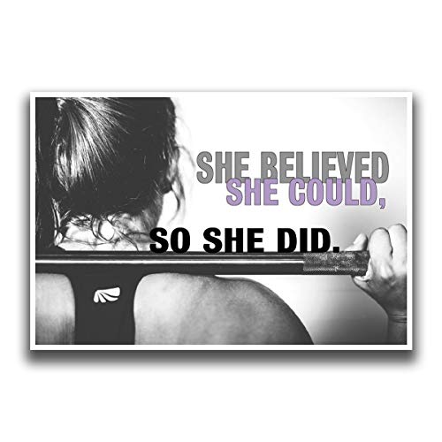 【中古】【未使用・未開封品】jsc286?She Believed彼女はcouldポスター| 18-inches by 12-inches |プレミアム100lbグロスポスター用紙