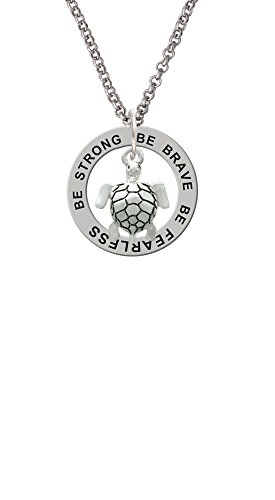 【中古】【未使用・未開封品】Sea Turtle???Be Strong Brave Fearless Affirmationリングネックレス
