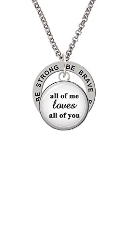 【中古】【未使用・未開封品】ドーム型All of Me Loves Youのすべて???Be Strong Brave Fearless Affirmationリングネックレス