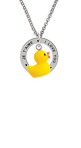 【中古】【未当て嵌める・未開封品】脂黄色Ducky???I Love You Affirmation輪っか首飾り