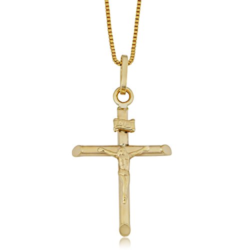 【中古】【未当て嵌める・未開封品】Kooljewelry 10K 黄色ゴールド はりつけ台首飾り (18in)