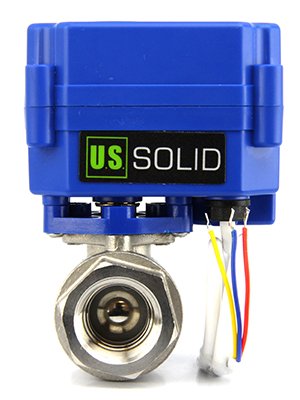【中古】【未使用・未開封品】U.S. Solid 電動ボールバルブ 12V DC (9-24V AC/DC) 電気ボール弁、3線、DN15、フルボア、ノーマルクローズ (G 1/2\