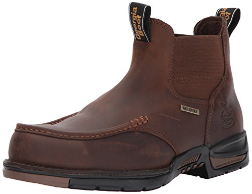 【中古】【未当て嵌める・未開封品】[Georgia] GB00156 Mid Calf Boot Dark Brown 12 W US