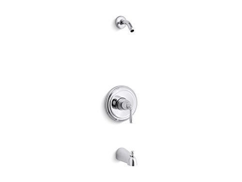 【中古】【未使用・未開封品】KOHLER TLS395-4S-CP Devonshire(R) Rite-Temp(R) バス\u0026シャワーバルブトリム レバーハンドルとスリップフィット注ぎ口付き シャワーヘッドが少