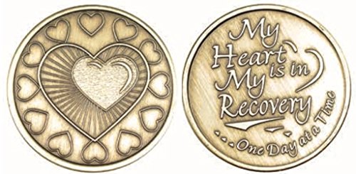 【中古】【未使用・未開封品】My Heart Is In Recovery Bulk Lot of 25 Medallions Bronze One Day At A Time Chips