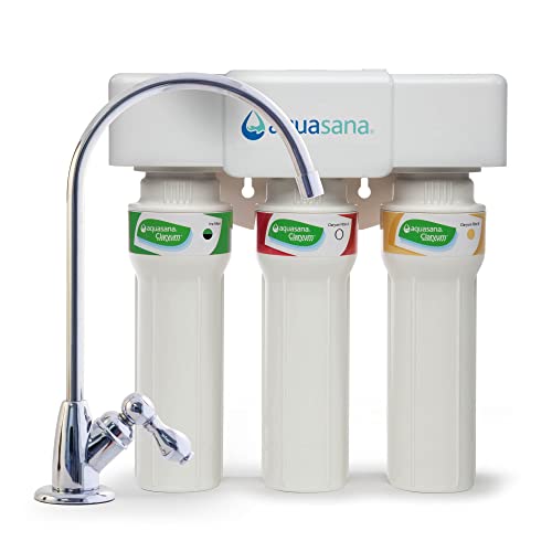 【中古】【未当てはめる・未開封品】Aquasana AQ-5300 + .56Cr水道の栓付き添い人シンク水こし器下の3座標軸最大限度磁場