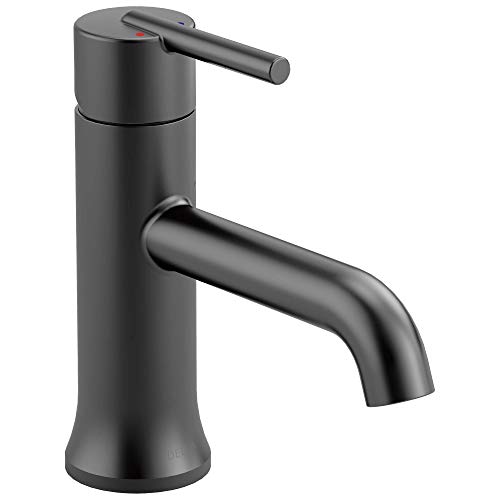 【中古】【未当てはめる・未開封品】Delta Faucet Trinsic つや消し黒いこと 2階建てバス御部屋水道の栓 シングルホールバスルーム水道の栓 シングルハンドルバスルーム水道の栓 つや消し黒いこと 559LF-BLL