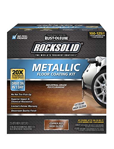 【中古】【未使用・未開封品】Rust-Oleum 286894 ロックソリッド メタリック ガレージ フロアコーティング 2.18クォート (1パック) 銅ポット 70液量オンス