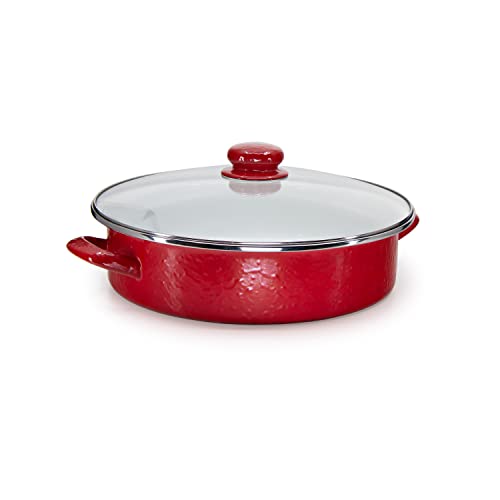 【中古】【未当て嵌める・未開封品】Golden Rabbit - Red on Red Texture Pattern - Large Saute Pan