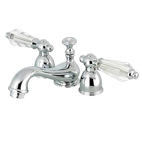 【中古】【未当て嵌める・未開封品】Kingston Brass KS3951WLL ウィルシャーミニワイドスプレッドバスルーム水道の栓 4-1/2in 注ぎ口リーチ 光輝Cr
