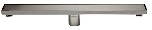 【中古】【未当て嵌める・未開封品】ALFI brand ABLD24B-BSS 24\" Modern Brushed Stainless Steel Linear Shower Drain with Solid Cover"