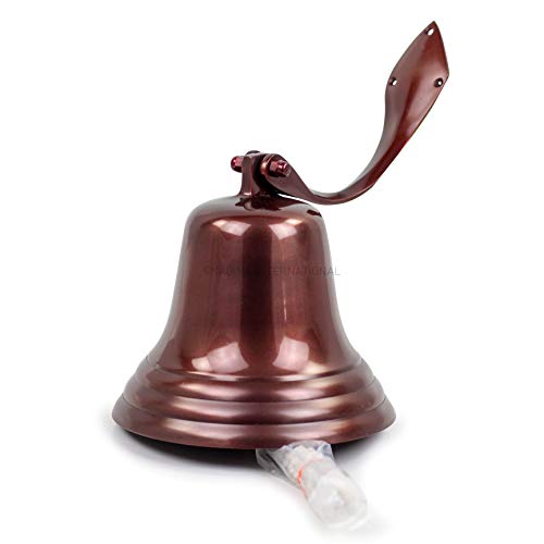 【中古】【未使用・未開封品】海軍's Nautical Ship 'sアルミキャストプレミアムBell |保育園インテリアギフト| Nagina International。。。 7 Inches ブラウン AlumBellBrown