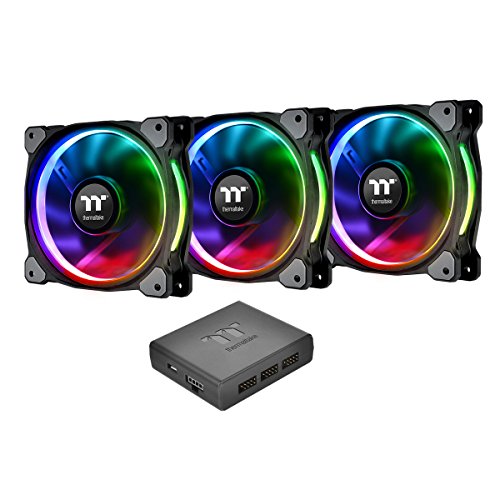【中古】【未当て嵌める・未開封品】Thermaltake Riing Plus 14 RGB Radiator Fan TT Premium Edition -3Pack- 入れもの気違い FN1087CL-F056-PL14SW-A