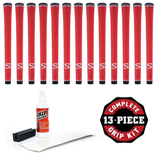 【中古】【未当てはめる・未開封品】SuperStroke s-tech標準尺度赤いこと???13?Pieceゴルフ手持ち部分一揃いの道具( with磁気テープ、溶解剤、バイスクランプ)