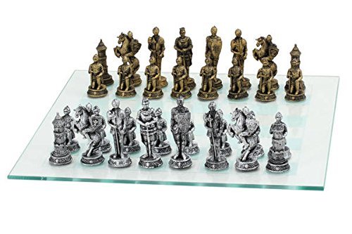 【中古】【未使用・未開封品】Medieval Themed Chess Set with Gold and Silver Chessmen