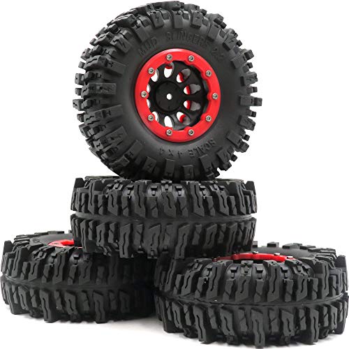 【中古】【未使用・未開封品】RC ロッククローラー 2.2 泥スリンガー タイヤ スーパーグリップ タイヤ 高さ124mm & 2.2 ビードロック ホイールリム 六角 12mm RCクローラー ト