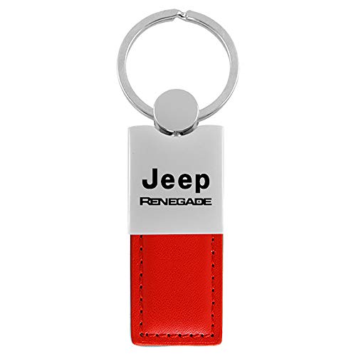 【中古】【未当て嵌める・未開封品】Jeep Renegadeレッドレザーキーリング
