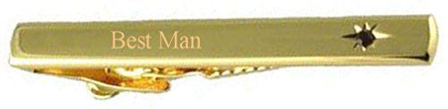 【中古】【未使用・未開封品】Best Man WeddingタイトルゴールドタイクリップバーレッドRuby Crystal inポーチ|AJIMURA-SHOP