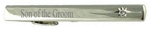 【中古】【未使用・未開封品】Son of the Groomウェディングタイトル刻印入りタイクリップバー ポーチ入り クリアクリスタル|AJIMURA-SHOP