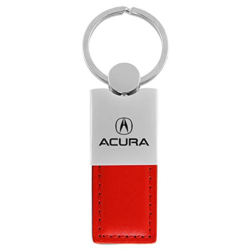 【中古】【未使用・未開封品】Au-Tomotive Gold INC. Acura MDX RDX TLX ILX RLX レッドレザーカーフォブキーチェーンリング