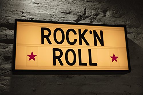 【中古】【未使用・未開封品】Rock N Roll Signboard against gray壁フォトフレーム付きポスター18?x 12?by proframes 18x12 inches