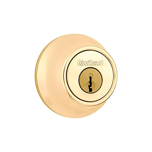 【中古】【未使用・未開封品】KWIKSET 96650-494 セキュリティダブルシリンダーデッドボルト 光沢真鍮