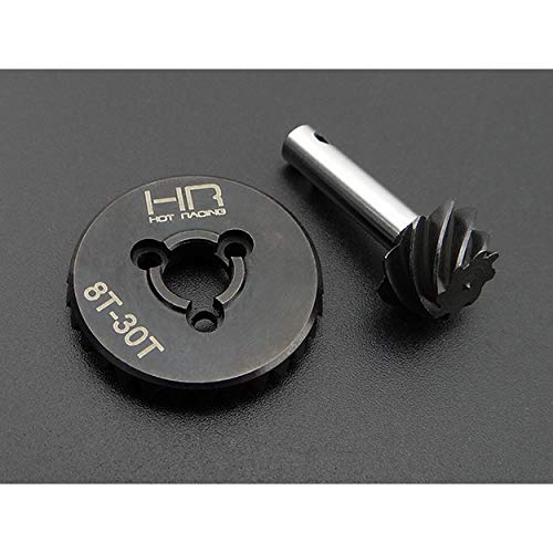 【中古】【未使用・未開封品】Hot Racing SCXT9308 HD スチールベベルギアセット - 30t/8t 0.9 モジュール 3.75比