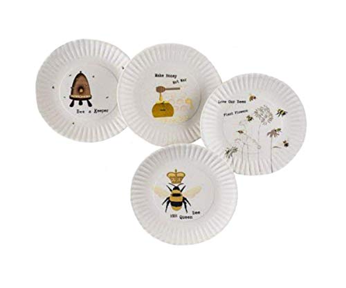 【中古】【未使用・未開封品】Busy Bees Melamine 19cm Plates - Set of Four|AJIMURA-SHOP