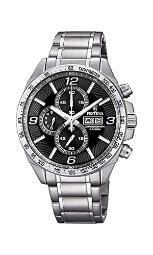 【中古】【未当て嵌める・未開封品】Festina Timeless Chronograph f6861?/ 4?MensクロノグラフExcellent readability
