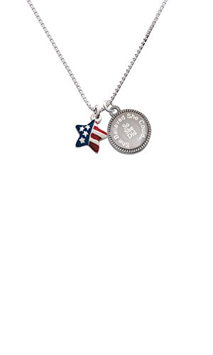 【中古】【未当て嵌める・未開封品】Delight Jewelry ミニUSA 愛国主義はやりっ子 She Believed She Could So She Did 目じるし首飾り